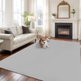 thumbnail image 3 of Grey Large Area Rugs for Bedroom Living Room, Soft Non Slip Carpet Bedside Rug, Modern Pure Gray Rectangular Floor Cover Kitchen Accent Rug 5'x8' for Dining Room/Office, 3 of 9