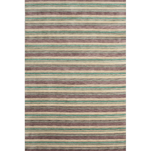 Ahgly Company Machine Washable Indoor Rectangle Contemporary Dark Almond Brown Area Rugs, 6' x 9'