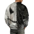 thumbnail image 7 of Fabrcox S-5XL Halloween Mens Shirts Spooky Pumpkin Face Patchwork Mens Crew Necks Sweatshirts Funny Fall Waffle Big and Tall Pullover XXL, 7 of 7