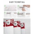 thumbnail image 5 of No Hook Shower Curtain with Snap in Liner, Christmas Snowman Red Xmas Snowflake Winter Hotel Shower Curtains for Bathroom, Washable Shower Curtain Liner Set with Mesh Top Window, 48"x72", 5 of 6