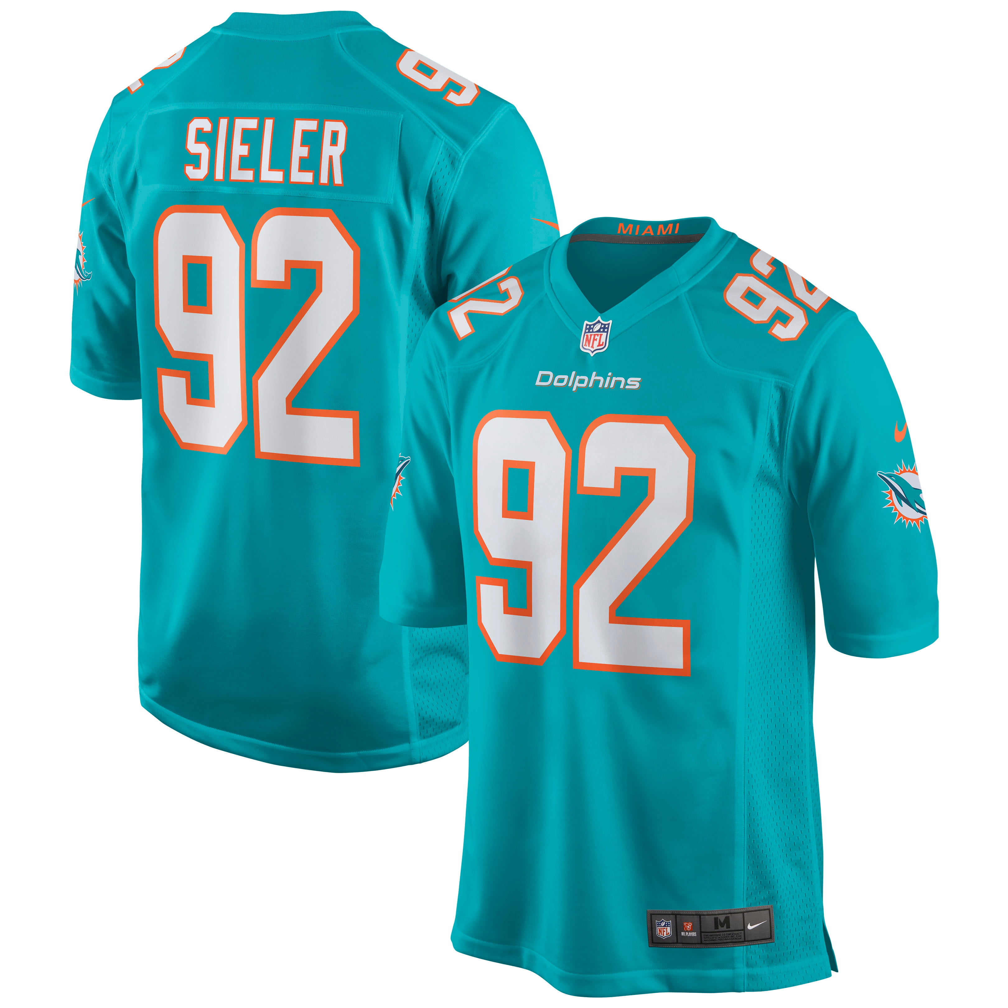Zach Sieler Miami Dolphins Nike Game Jersey - Aqua - Walmart.com