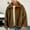 #Brown, variant on Men's Warm Faux Fur Turn-Down Collar Winter Coat Jacket,Brown,Big and Tall Men S