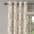 thumbnail image 2 of Ambesonne Palm Leaf Grommet Curtain, Pale Brown Leaves Exotic, 50"x60", Pale Brown White, 2 of 5