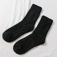 thumbnail image 2 of Penkiiy Warm Socks for Men Winter super thick plus fleece wool socks Men's warm wool socks Solid color sock Black Socks, 2 of 4