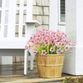 thumbnail image 4 of Artificial Flowers Outdoor UV Resistant Fake Flowers No Fade Faux Plants Garden Porch Window Box Decorating (Deep Red), 4 of 5