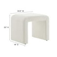 thumbnail image 2 of Modway Simba 24" Boucle Fabric Upholstered Waterfall Stool or Side Table in Ivory, 24 Inches, 2 of 3