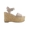 thumbnail image 2 of Marc Fisher Womens Burian Faux Leather Platform Wedge Sandals, 2 of 3
