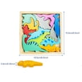 thumbnail image 2 of Rompecabezas De Dinosaurio Para Niños Rompecabezas De Madera Dinosaurios Juguetes Educativos Regalo Para Niños Cumpleaños Bloques Apilables De Navidad Sweethay FN006518-00, 2 of 6