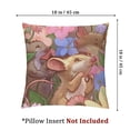 thumbnail image 4 of Pastel Adorable Sleeping Mouses Meadow Floral Animal Pattern Throw Pillow, , Multicolor, 4 of 7