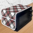 thumbnail image 1 of Tartan Microwave Oven Cover, Traditional Plaid with Diagonal Lines and Rhombuses Scottish Culture Inspirations, Water Resistant Organizer with Pockets for Kitchen, 36" x 12", Multicolor, by Ambesonne, 1 of 4