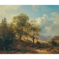 thumbnail image 3 of Josef Höger 17x15 Black Modern Framed Museum Art Print Titled - Summer Landscape in the High Mountains (1856), 3 of 5