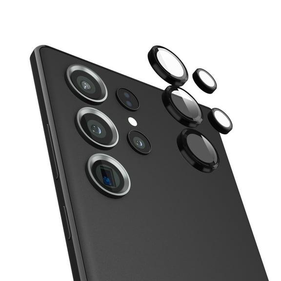 Pelican Samsung Galaxy S23 Ultra Camera Lens Protector w/ Metallic Ring - 9H Tempered Glass