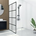 thumbnail image 4 of Dreamwerks 40" W X 79" H Shower Screen in Black with Clear Glass, 4 of 5