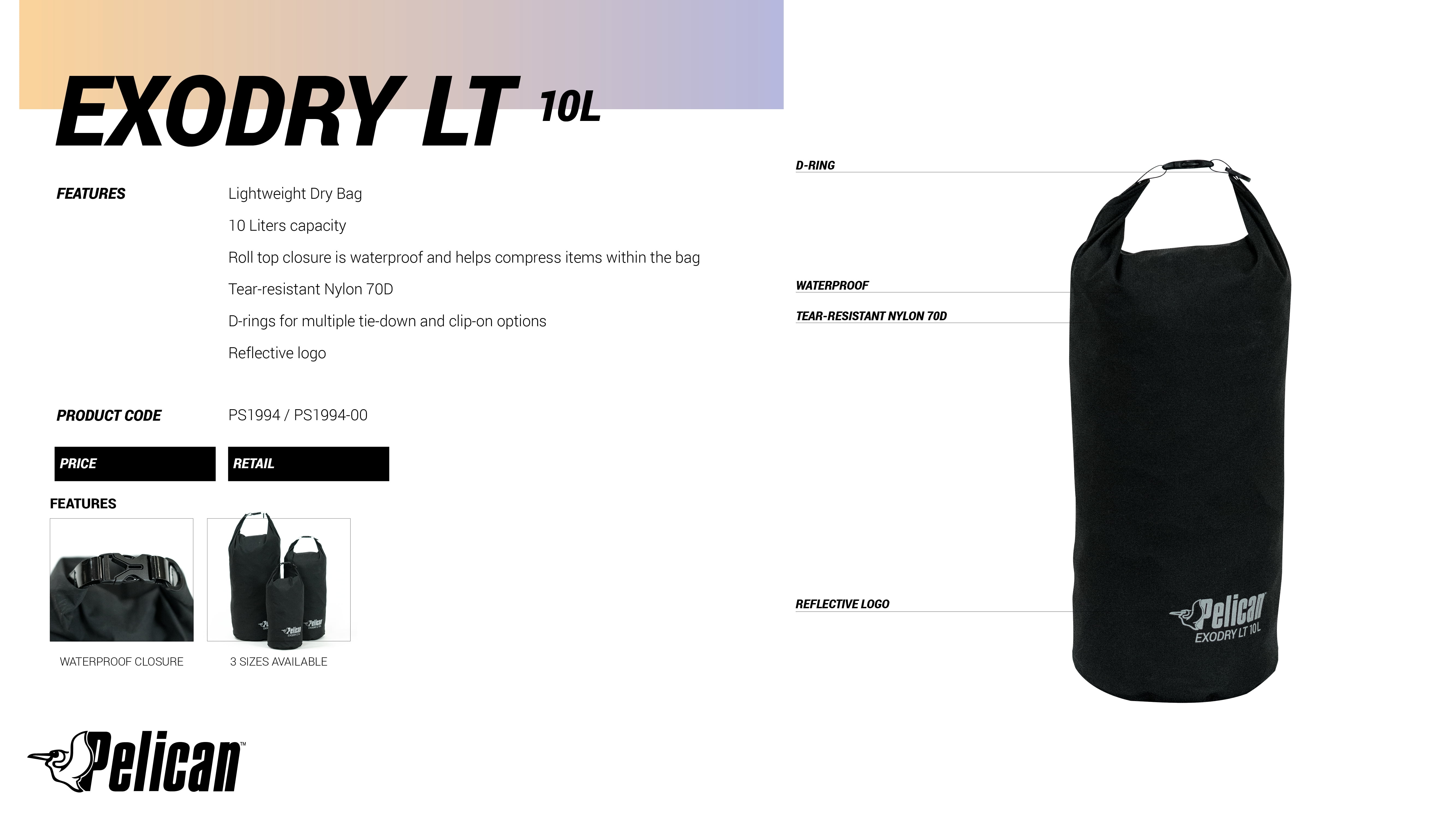Pelican - Exodry LT 10L Dry Bag