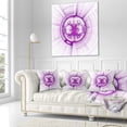 thumbnail image 3 of Designart Glowing Bright Purple Fractal Flower - Abstract Throw Pillow - 16x16, 3 of 5