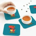 thumbnail image 4 of Leather Coasters with Heat-resistant for Drinks, Skateboard Dinosaur Fun Cup Coasters Cup Pad Mat for Tabletop Protection, Coffee Table, Office Desk and Housewarming Gift, 4 of 5