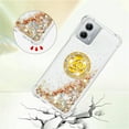 thumbnail image 4 of Glitter Clear Sparkly Bling Case for Motorola Moto G 5G (2023), Flowing Liquid Quicksand Cover with Diamond Ring Holder Case for Motorola Moto G 5G (2023)  Gold, 4 of 14