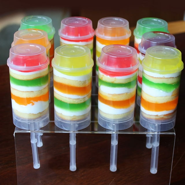 Nestingho 40 Pcs Contenants pour Gâteaux Push Pops Moules Alimentaires Transparents Pousseur pour Boulangers à Domicile