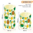 thumbnail image 4 of Clover and Beer Pattern Flameless Candles 2 PCS with Remote Realistic Moving Flame LED Tapered Pillar Set for Home Decor, 4 of 7