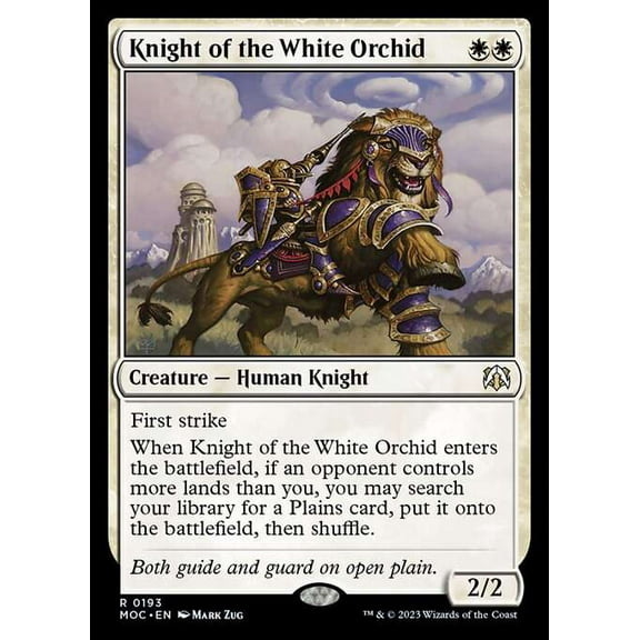 MtG March of the Machine Commander Rare Knight of the White Orchid #193