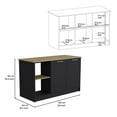 thumbnail image 4 of Depot E-Shop Kitchen Island with Large Countertop, Storage/Shelves/Double Door Cabinet, 4 of 6