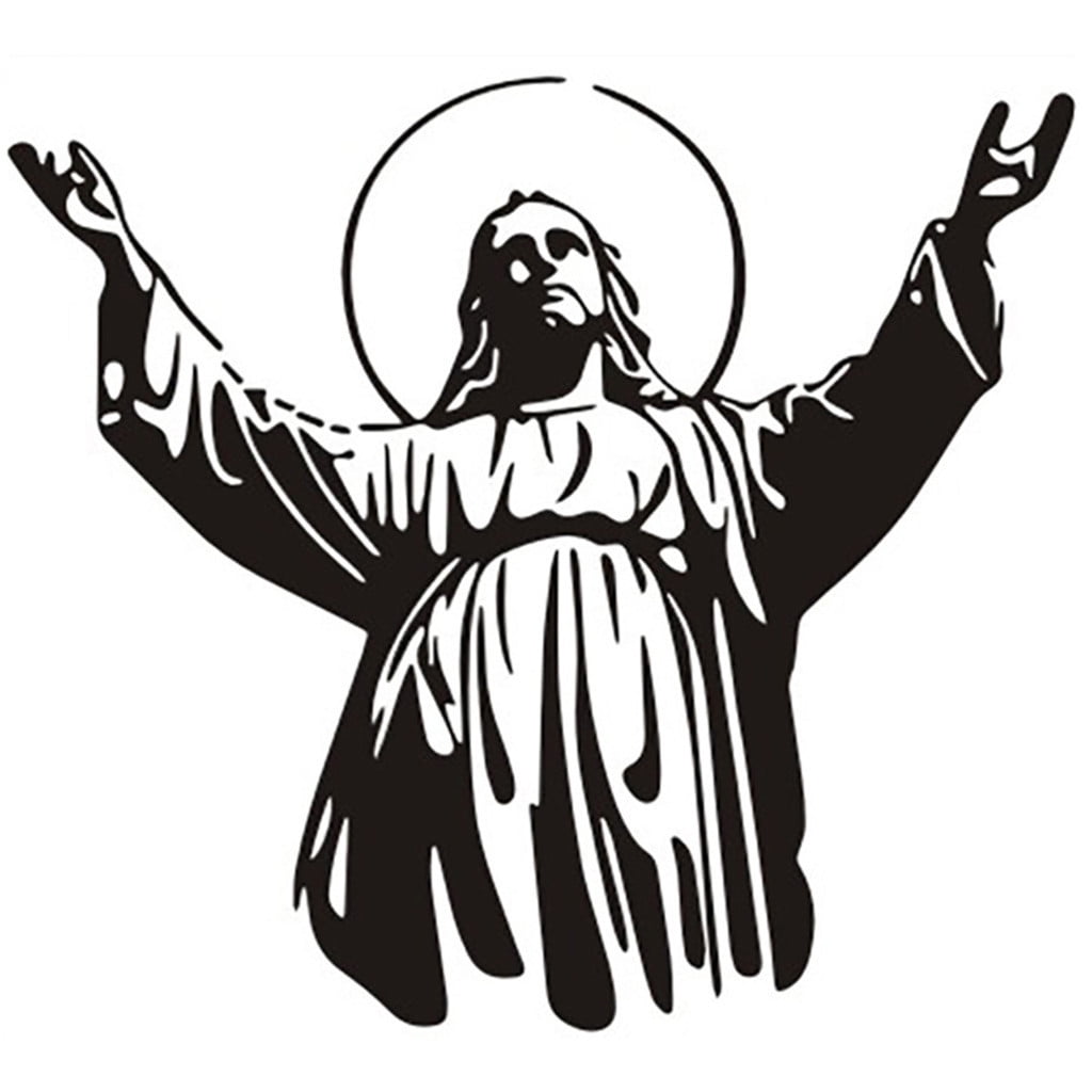 Clearance! Gallickan Large Jesus Wall Decals Christian Vinyl Wall Art