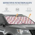 thumbnail image 4 of Fotbe Rose Flowers 2-Piece Car Windshield Sun Shade | Sun Blocker for Car Windshield | Foldable Automotive Interior Accessories for Sun Protection-Large, 4 of 7