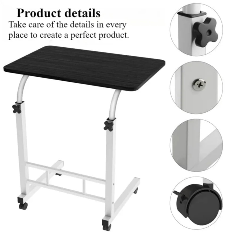 Home Office Mobile Standing Desk, Adjustable Height Laptop Standing Table, Mobile Stand Up Desk, Small Computer Desk Rolling Desk For Home, Office, School, Medical