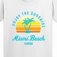 thumbnail image 4 of Inktastic Summer Enjoy the Sunshine Miami Beach Florida in Blue Youth T-Shirt, 4 of 5