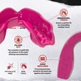 thumbnail image 2 of SAFEJAWZ Sports Mouth Guard with Case, Slim Fit Adult and Youth Mouthguard (Pink, Youth (Up to 11 Years)), 2 of 7