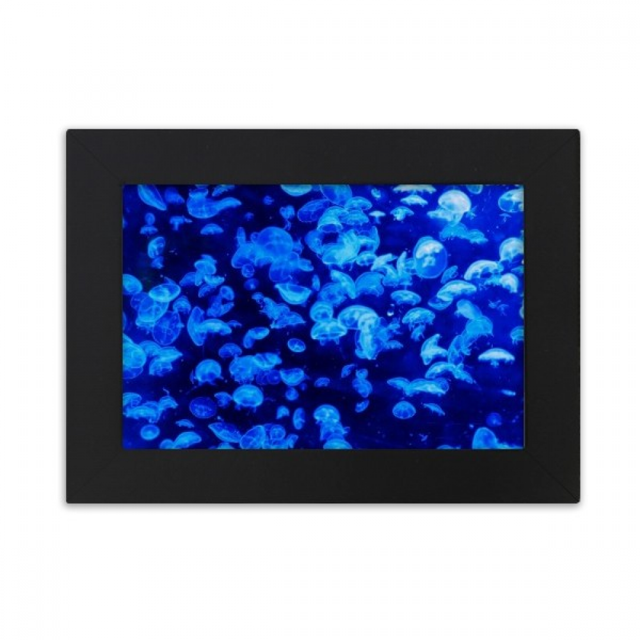 Bleu Science Nature Méduse Océan Image Bureau Photo Cadre Ornements Image Art Peinture