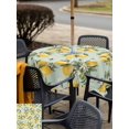 thumbnail image 5 of Outdoor Tablecloth with Umbrella Hole for Patio/Picnic/Party/Camping, Summer Lemon Waterproof Table Cloth Square Cover Washable, Tropical Botanical Leaves Light Green (54"x 54"), 5 of 8