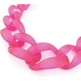 thumbnail image 3 of Bocar Statement Chunky Fashion Acrylic Beads Choker Cube Link Chain Necklace for Women Gifts (NK-10510-Phlox Pink), 3 of 6