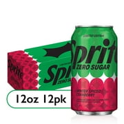 Sprite Winter Spiced Cranberry Zero Sugar Soda Pop, 12 fl oz, 12 Pack Cans