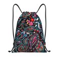 thumbnail image 1 of Fotbe Paisley Bolsa Mochila con Cordón Estampada, Bolsa de Gimnasio Deportiva, Bolsa Cinch, Bolsa con Cordón para Hombres y Mujeres-Small, 1 of 6