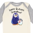 thumbnail image 4 of Inktastic Happy Birthday, Grandma Cute Penguins Boys or Girls Long Sleeve Baby Bodysuit, 4 of 5