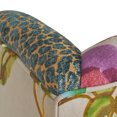 thumbnail image 5 of Accent Chair for Living Room, Boho Chic Wingback Accent Arm Chair, Floral & Leopard, Blue-Teal & Purple Velvet, 5 of 9