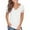 White, variant on PATLOLLAV Summer Tops,Ladies Womens Tshirts V Neck Lace Trim Short Sleeve Tops Fashion Casual Tees