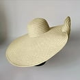 thumbnail image 2 of Miqool Oversized Straw Hat for Women, Large Wide Brim Visor Hats Foldable Roll-Up Floppy Sun Hats Travel Vacation Summer Beach Cap, 2 of 3