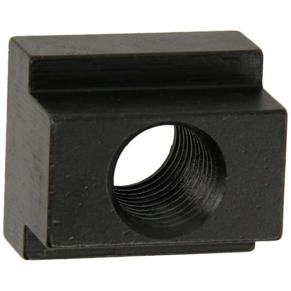 Te-Co 41410 Black Oxide 1018 Steel T-Slot Nut, 1/2"-13 TPI (Incomplete Last Thread), 5/8" Height x 1" Width x 5/8" Table Slot (Pack of 5)