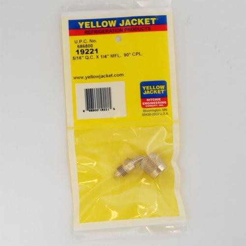 Yellow Jacket Adapter,90 Deg,8 1/4 in L,Bronze 19221