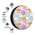 thumbnail image 5 of Easygdp Donuts and Coffee Automobile Tire Dust Cover, 14-17in Spare Tire Cover Universal Fit for Trailer, Car, Truck, SUV, Jeep - 15 inch, 5 of 9