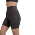 thumbnail image 5 of YITTY Active Women's UltraLuxe High Waist Biker Shorts – 3''/6'' Squat Proof, Tummy Control, Compression, Onyx, L, 6", 5 of 7