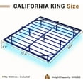 thumbnail image 4 of Floating Bed Frame California King Size Metal Platform Bed with LED Lights for Bedroom,No Box Spring Needed,Black, 4 of 7