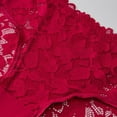 thumbnail image 4 of Womens Panties Women's Large Size High Waist Breathable Thin Thong Lace Breathable Seamless Underwear Boxers Briefs for Women Red 4XL, 4 of 6