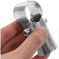 thumbnail image 3 of 4pcs End Clamps T Clip Mesh Fence End Rail T Clamps Stainless Steel Fence Clamp with Screws Nuts for Fence Home Use, 3 of 4