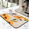 thumbnail image 2 of Washable Rubber Sunflower Cute Floral Dish Drying Mats for Kitchen Counter Home Large Coffee Bar Pad Accessories and Decor for Utensils Stemware 19.5''x12'', 2 of 7