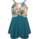 thumbnail image 1 of Traje de Baño de Dos Piezas Tankini para Mujer Bikini de Cuello Alto con Pantalones Cortos, Vestido de Baño Control de Barriga Negro M Negro M Xishao ropa, 1 of 2