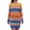 #Blue 1, variant on Vynhevius Womens Colorful Striped Sweater Dress Crew Neck Long Sleeve Casual Mini
