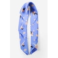 thumbnail image 2 of Bimba Blue Ranunculus & Stork Bird Printed Pure Silk Scarf Neck Wrap Summer Hair Bandanas For Women 40 x 40 Inches, 2 of 6